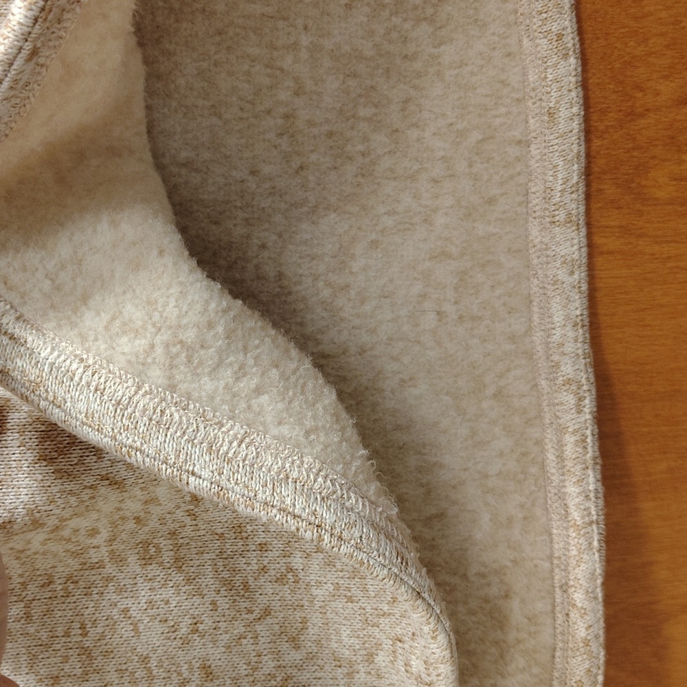 MarleyLilly Brown and Cream Quilted Fleece Pullover - Picture 3 of 11